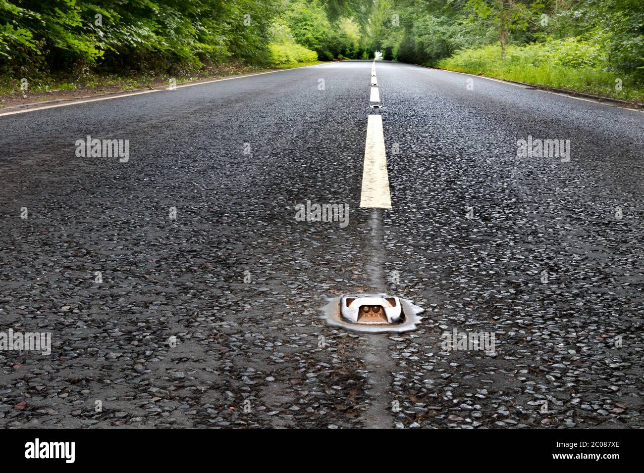 Where does the road go? Stock Photo