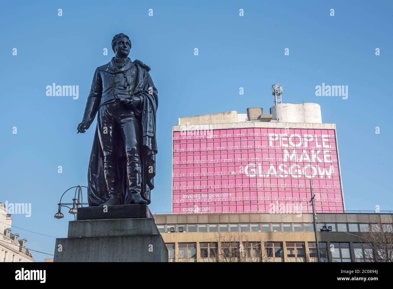 Statue of Thomas Campbell, George Square, Glasgow Stock Photo