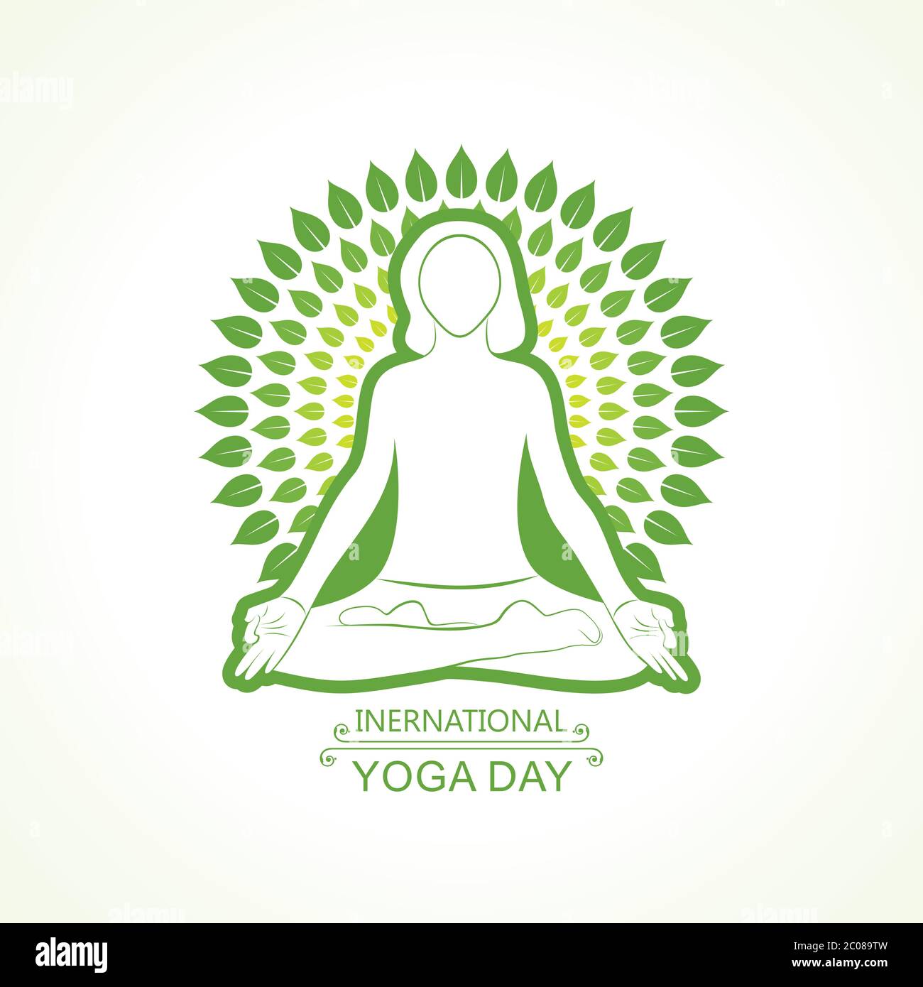 illustration of A Girl doing yoga for International Yoga Day observed
