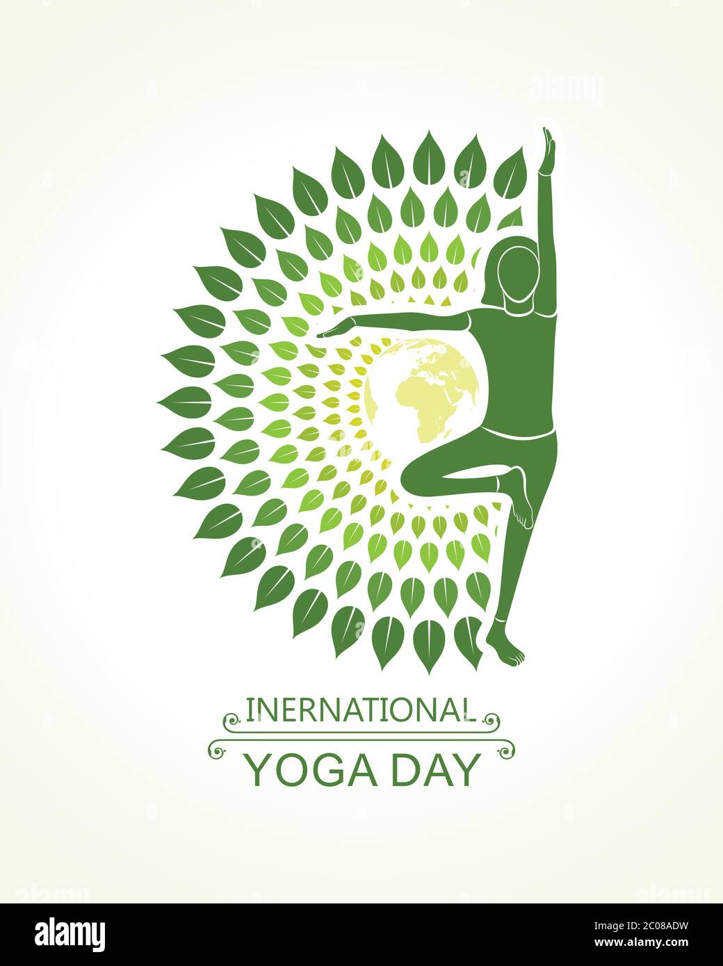 illustration of A Girl doing yoga for International Yoga Day observed