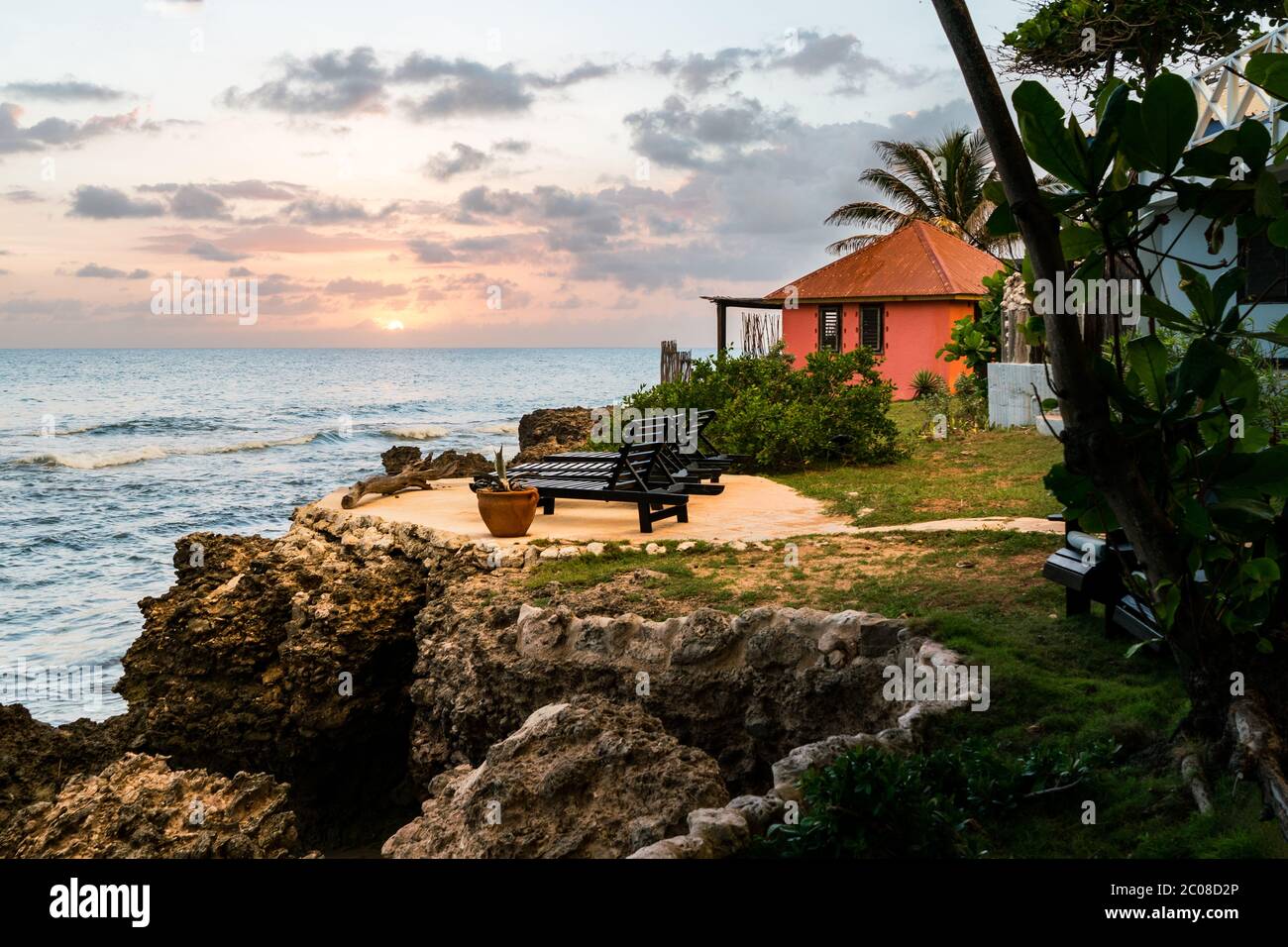 Jamaica, Treasure Beach, Jakes Hotel Stock Photo Alamy