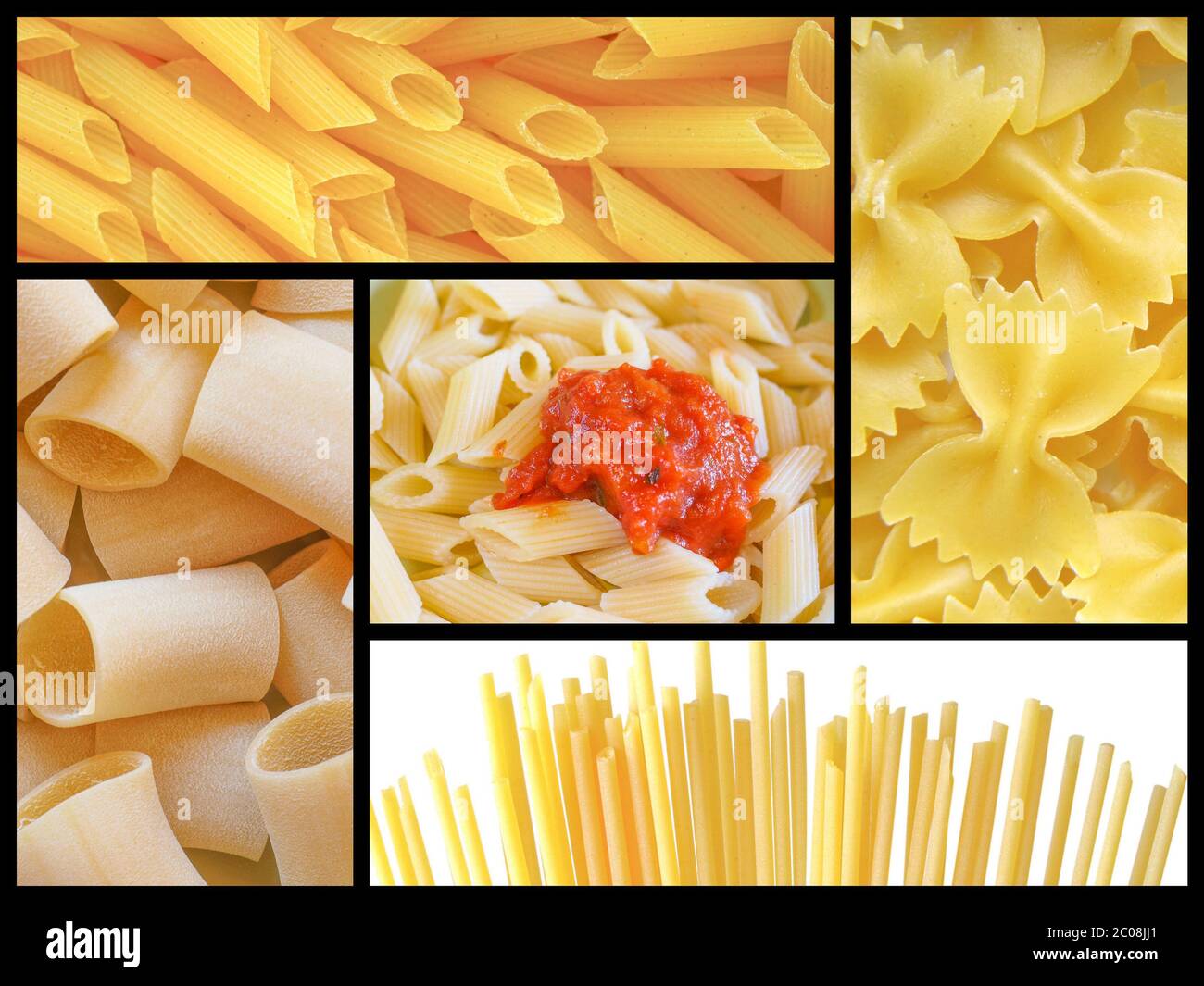 Pasta collage Stock Photo