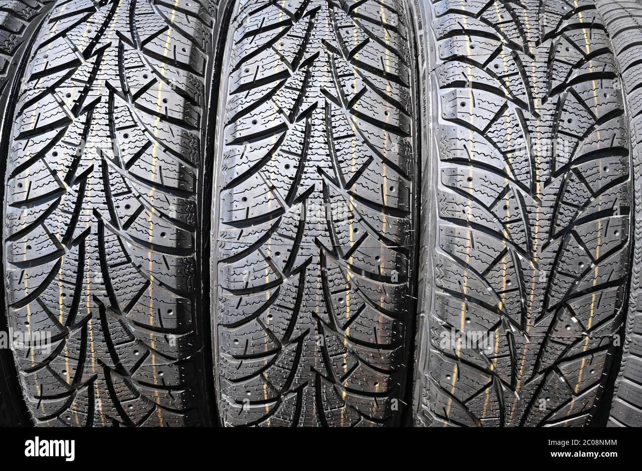 Tire stack background Stock Photo