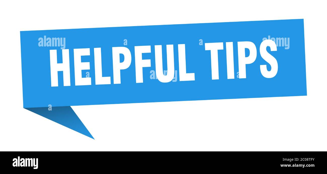 helpful tips banner. helpful tips speech bubble. helpful tips sign Stock Vector