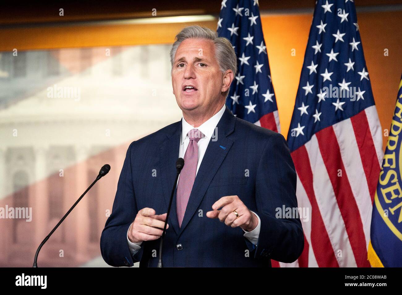 Washington, DC, USA. 11th June, 2020. June 11, 2020 - Washington, DC, United States: House Minority Leader KEVIN MCCARTHY (R-CA) at his weekly press conference. Credit: Michael Brochstein/ZUMA Wire/Alamy Live News Stock Photo