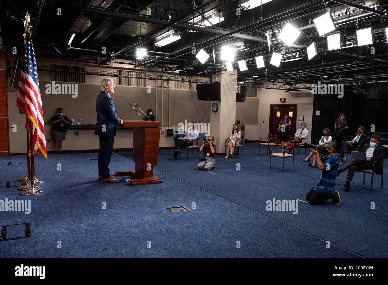 Washington, DC, USA. 11th June, 2020. June 11, 2020 - Washington, DC, United States: House Minority Leader KEVIN MCCARTHY (R-CA) at his weekly press conference. Credit: Michael Brochstein/ZUMA Wire/Alamy Live News Stock Photo