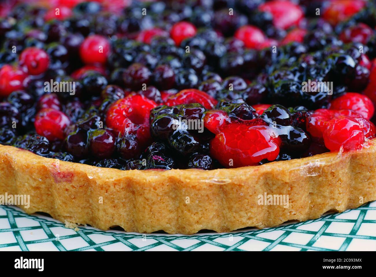 Colorful mixed berries fruit tart Stock Photo Alamy