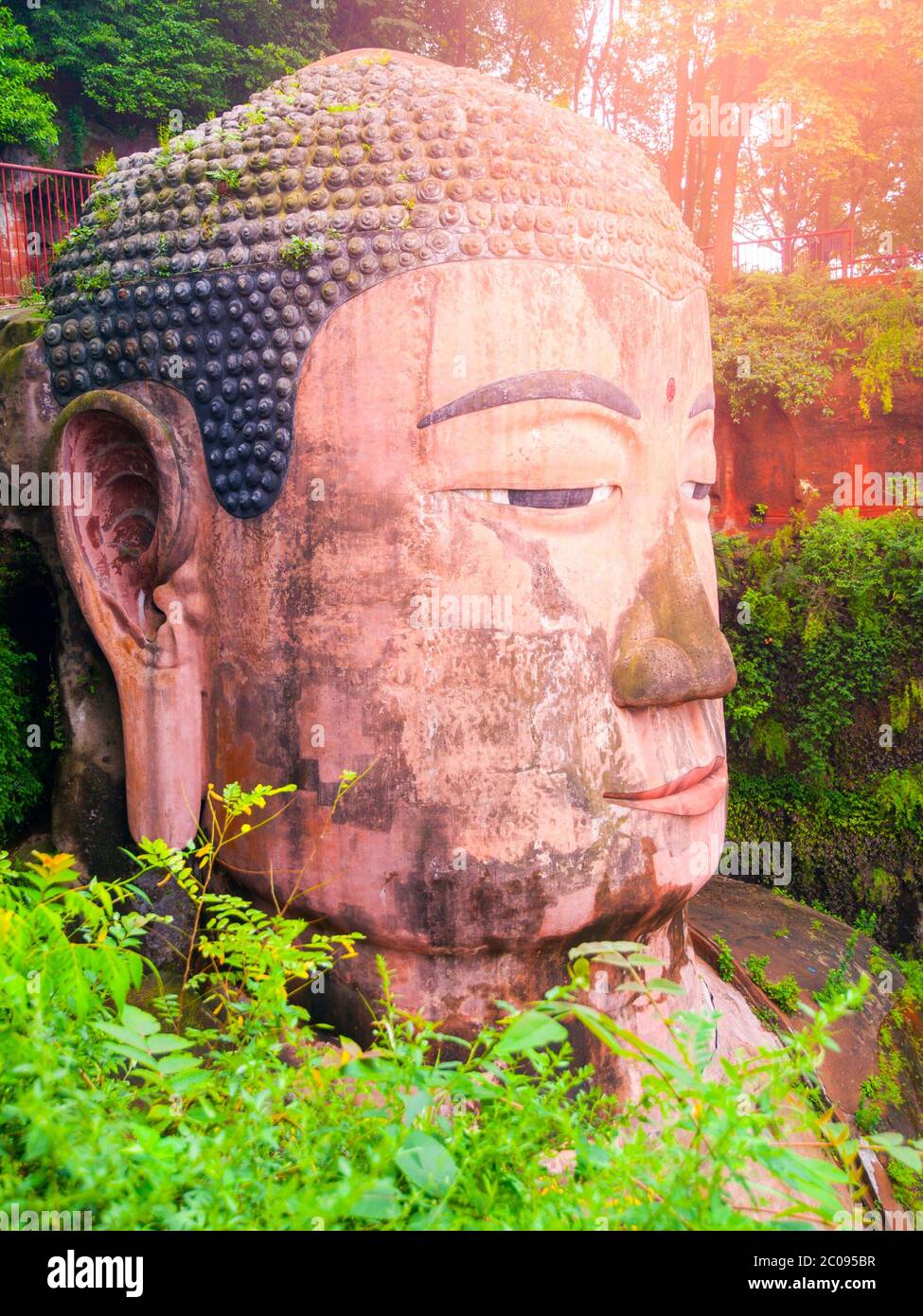 Close-up view of Dafo - Giant Buddha statue in Leshan, Sichuan Province, China. Stock Photo