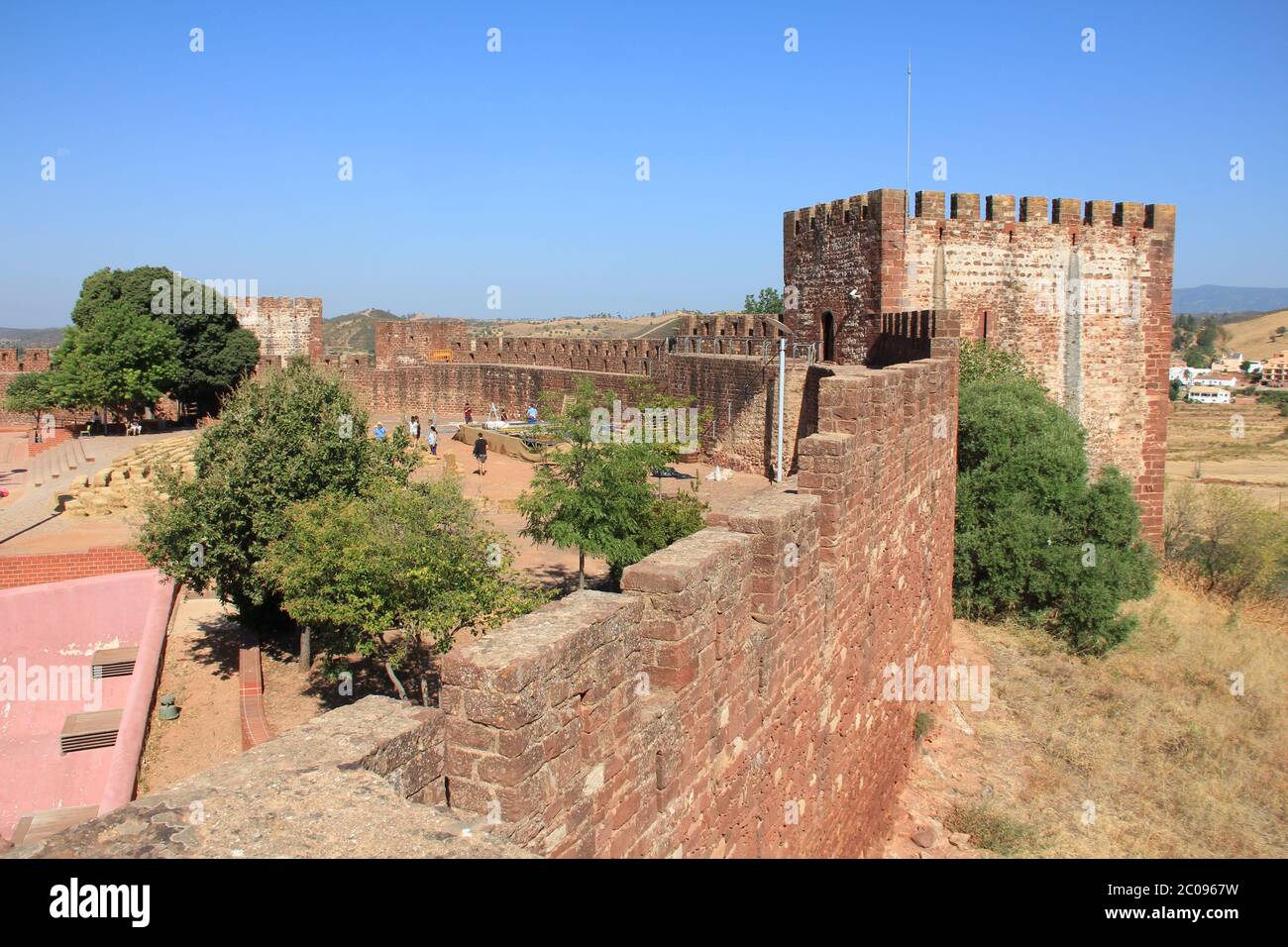 The Castle of Silves in the Algarve, Portugal Stock Photo