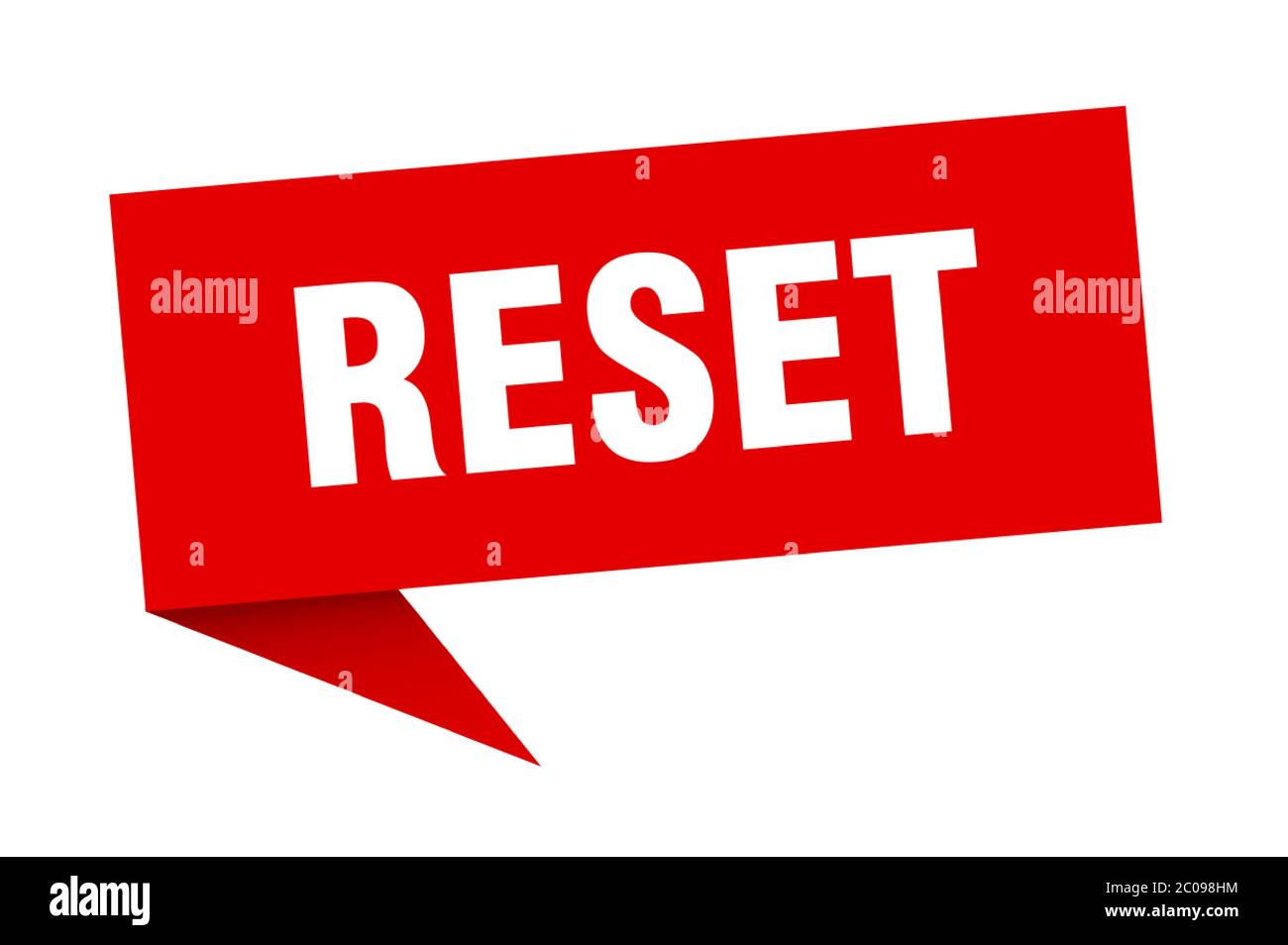 reset banner. reset speech bubble. reset sign Stock Vector