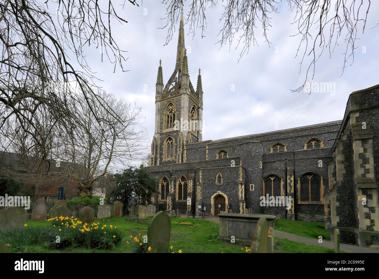 St Marys church, Faversham town, Kent County; England; UK Stock Photo