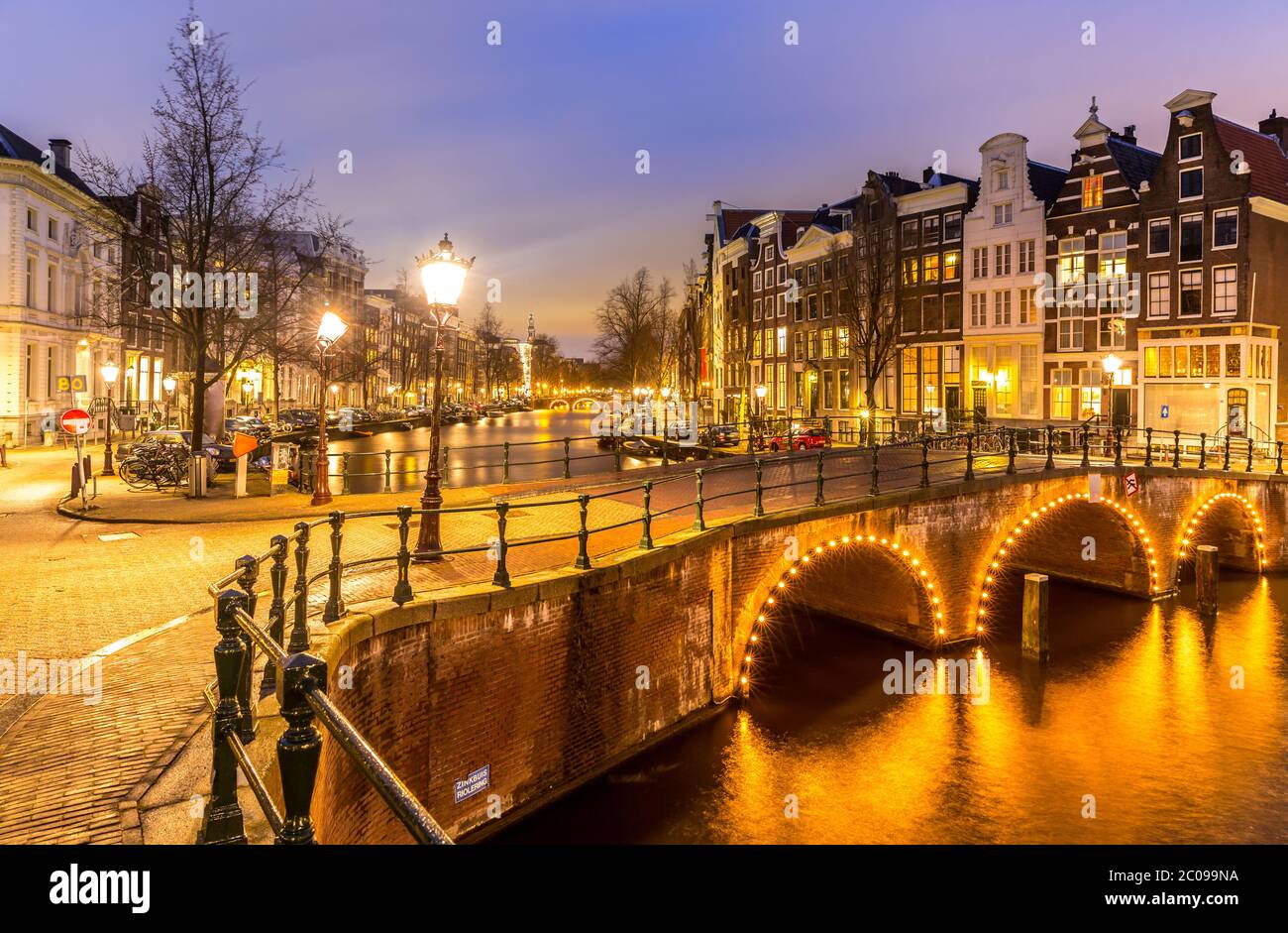 Amsterdam Canals Netherlands Stock Photo