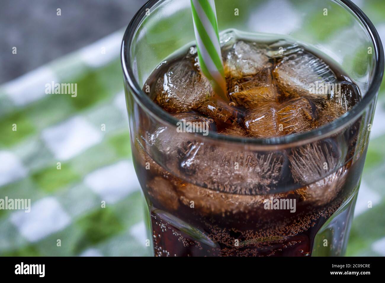 Sweet chilled drink - salvation from hot weather. Stock Photo