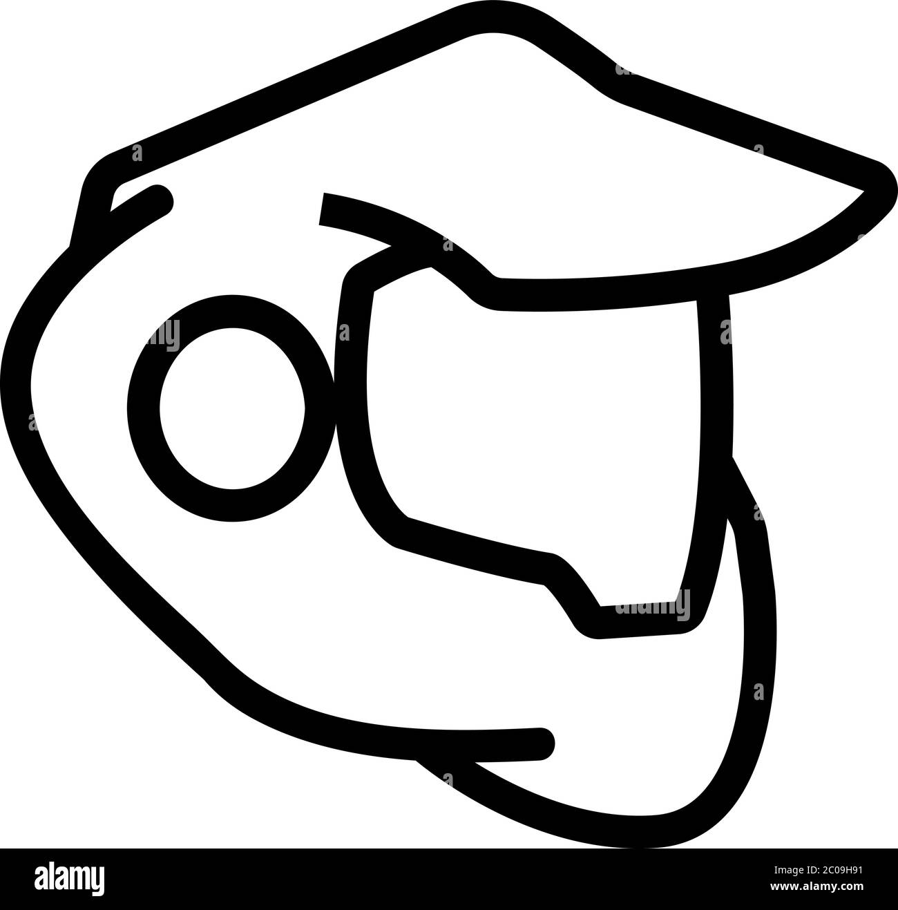 paintball helmet icon vector outline illustration Stock Vector Image