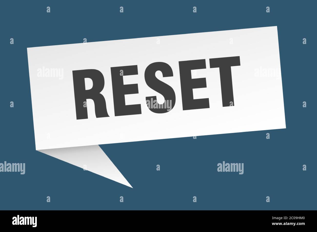 reset banner. reset speech bubble. reset sign Stock Vector
