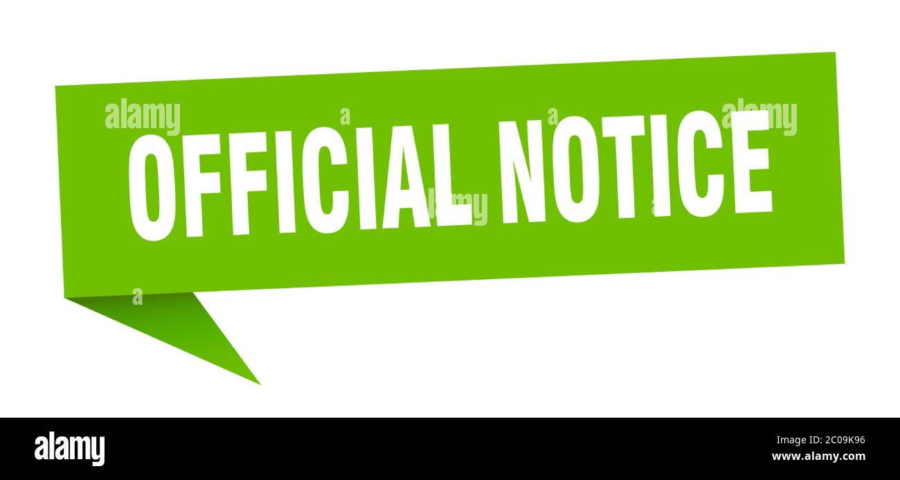 Official notice ribbon ribbon hi-res stock photography and images - Alamy