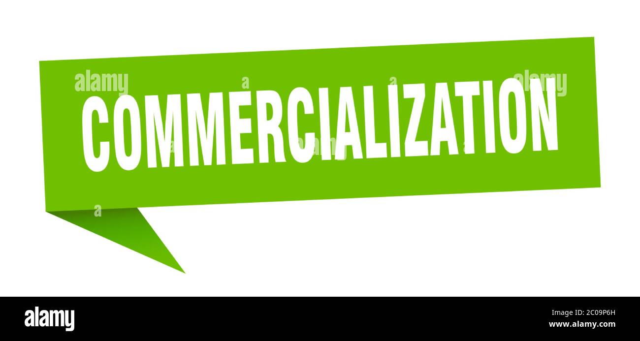 commercialization banner. commercialization speech bubble. commercialization sign Stock Vector