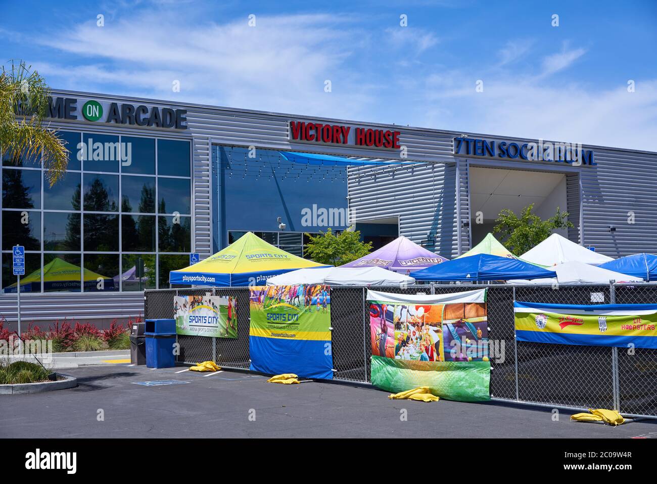 Epicenter sports and entertainment multi-business complex in Santa Rosa, California, USA. Stock Photo