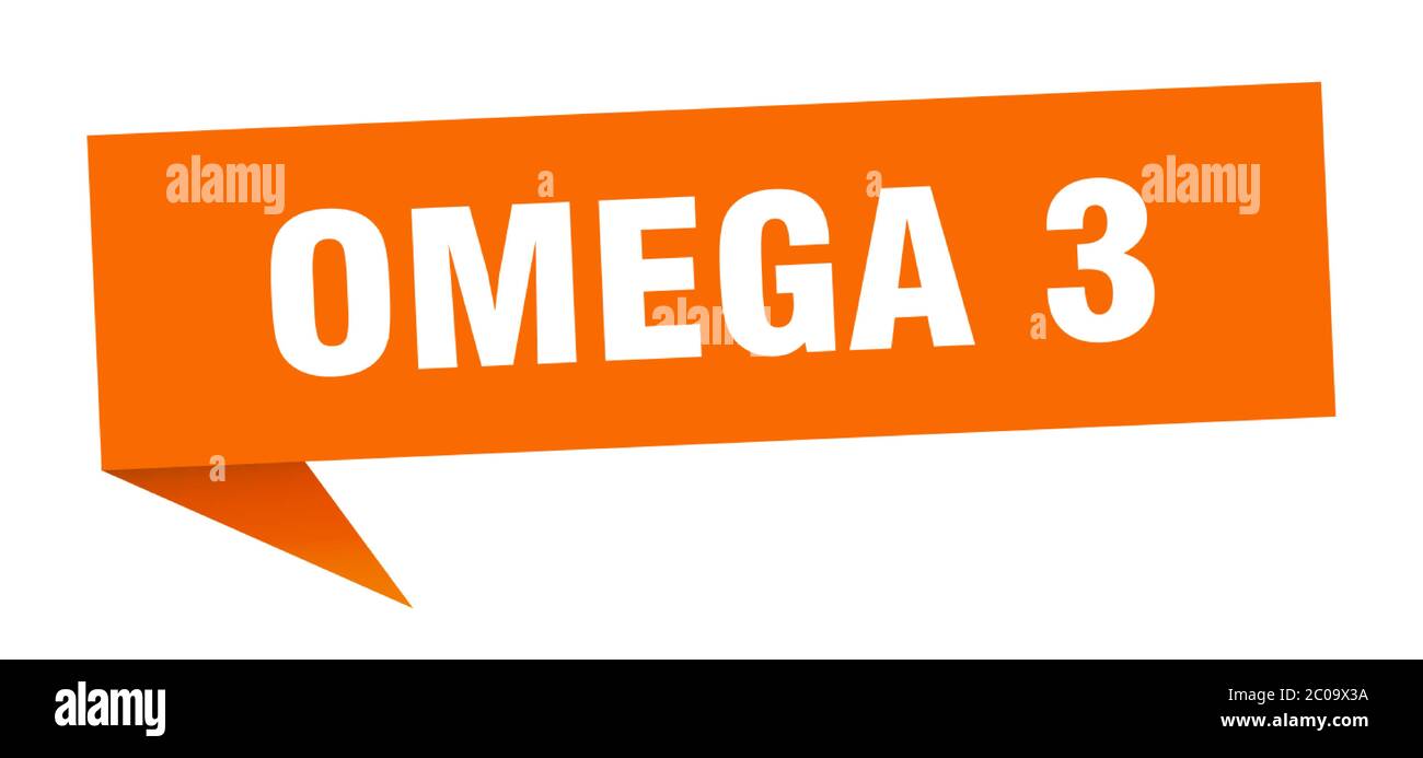 omega 3 banner. omega 3 speech bubble. omega 3 sign Stock Vector Image