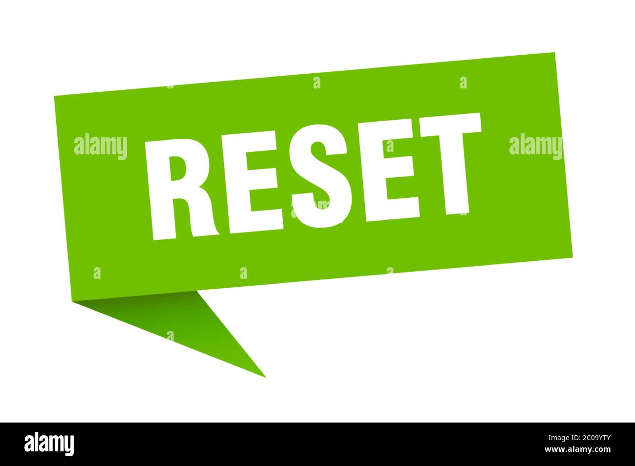 reset banner. reset speech bubble. reset sign Stock Vector