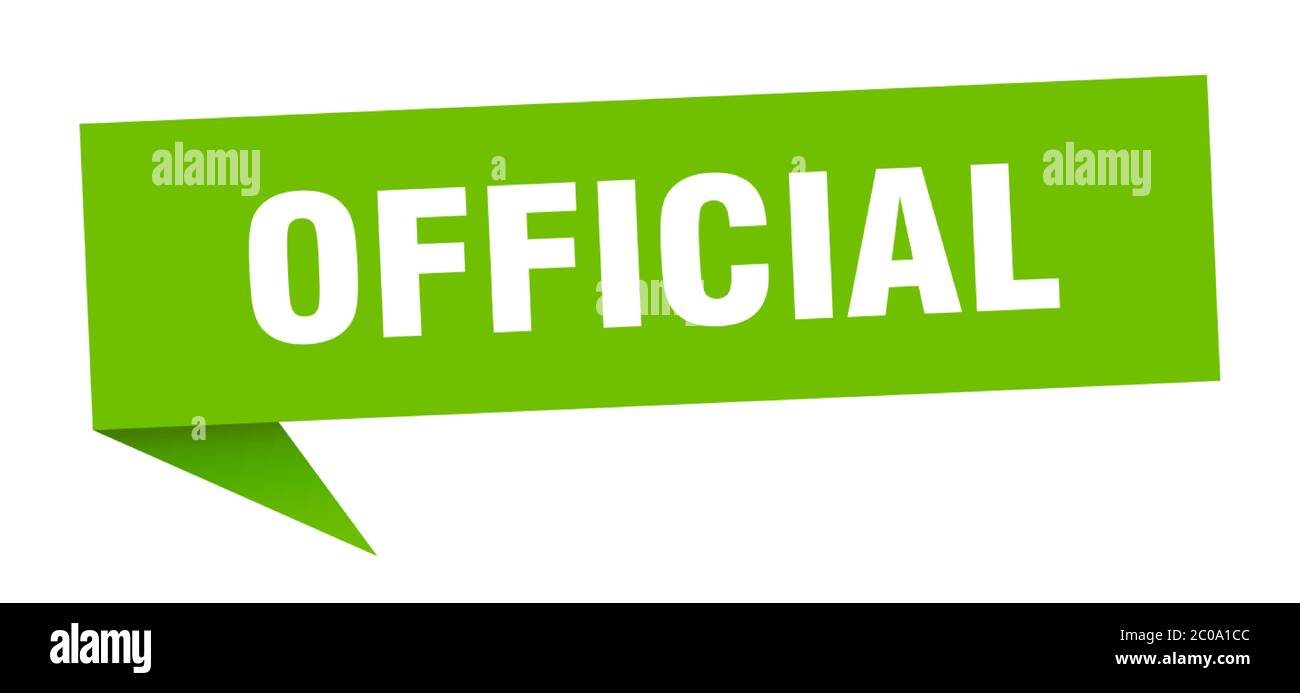 official banner official speech bubble official sign Stock Vector