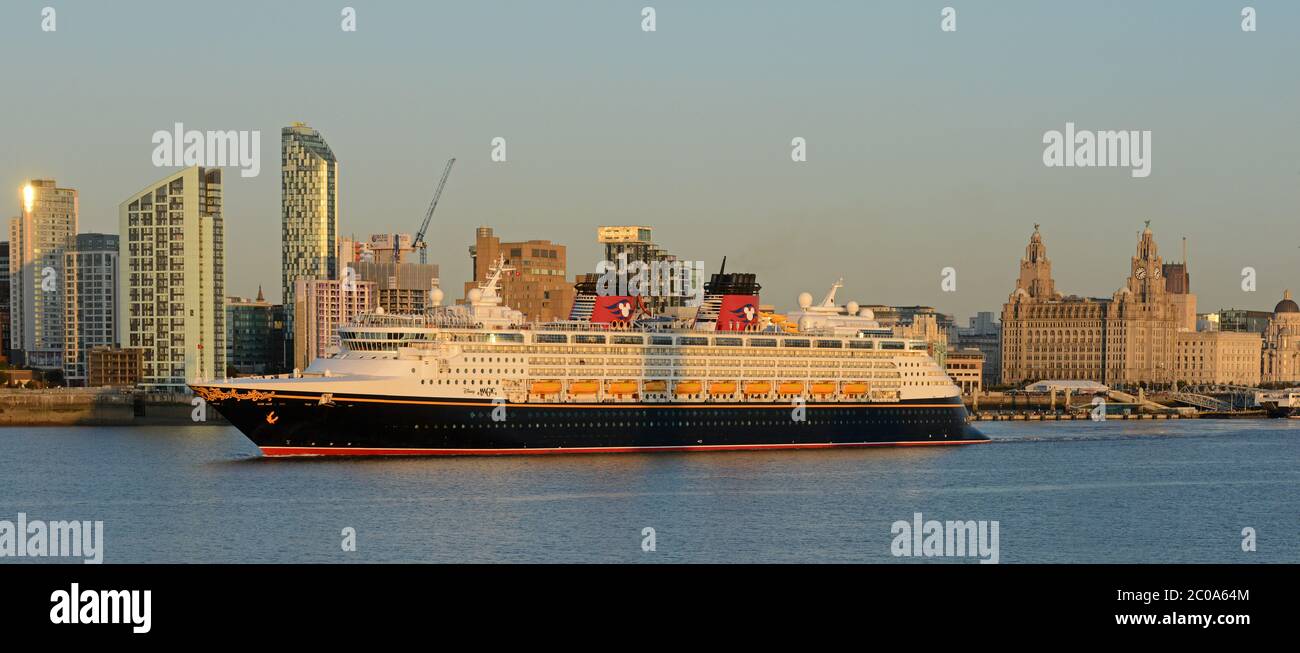 Disney cruise Lines' ship DISNEY MAGIC departing Liverpool's
