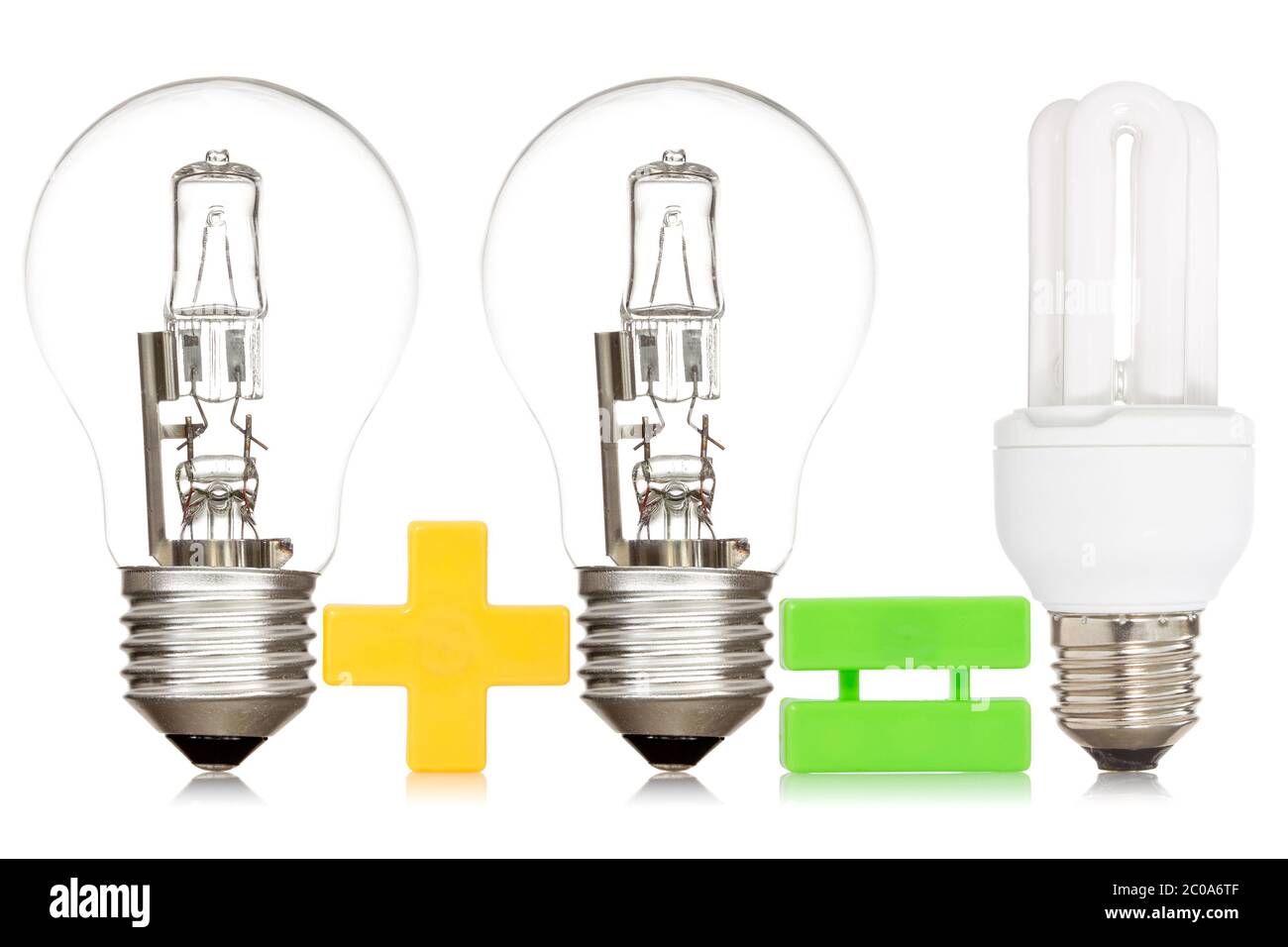 Comparison between a light bulbs Stock Photo Alamy