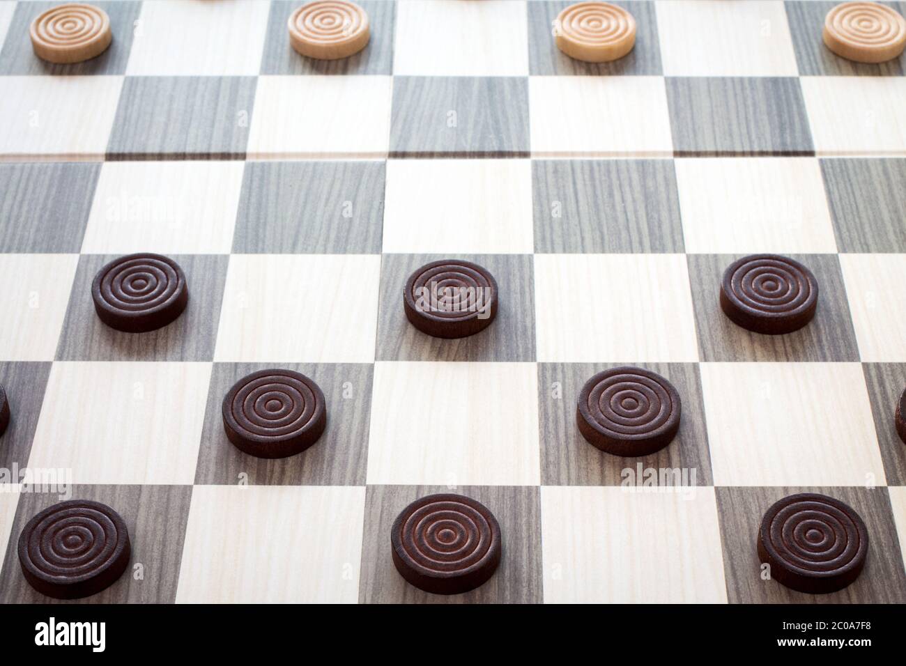 Checkers board game Stock Photo Alamy