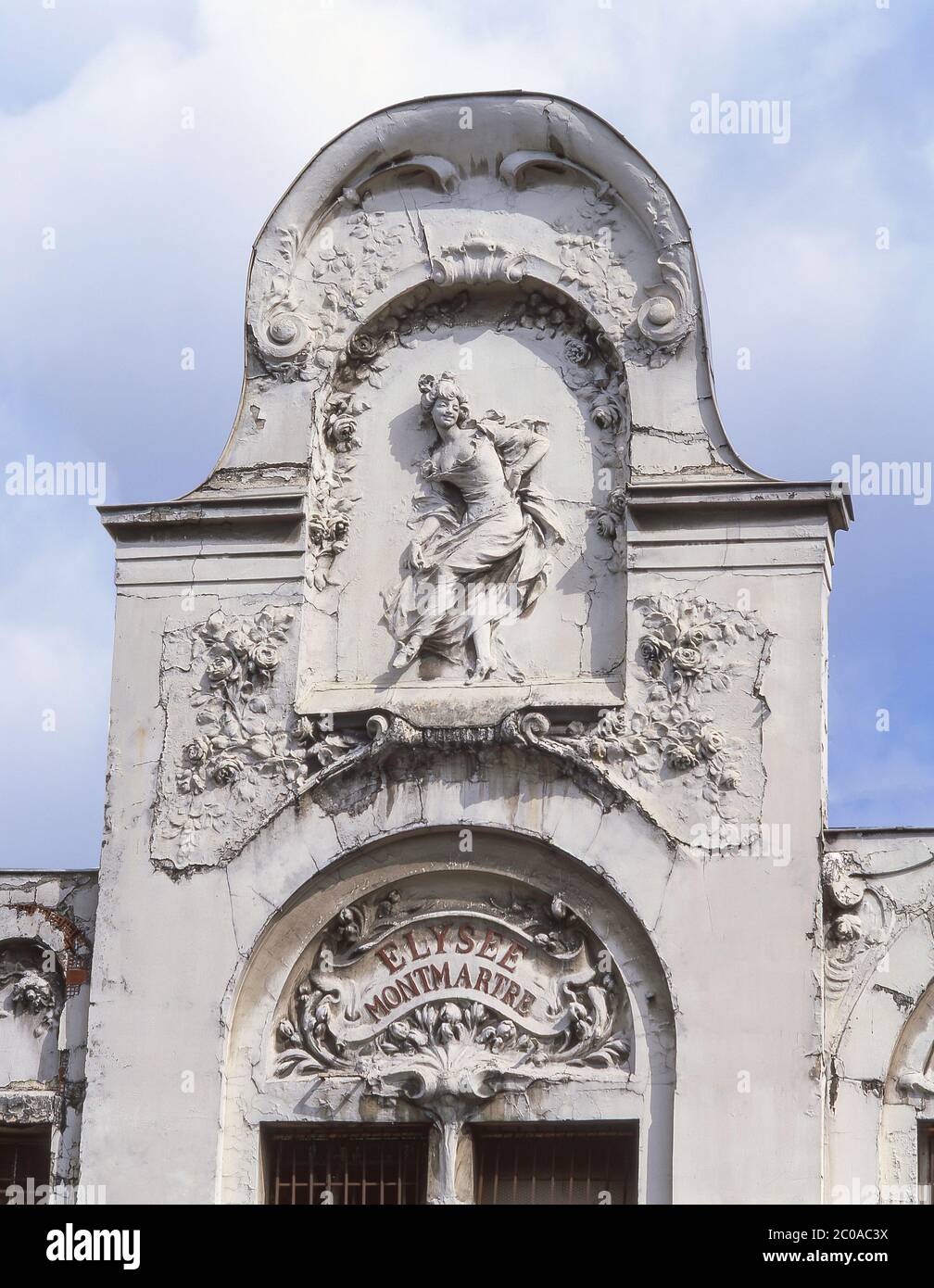 Ornate entrance to Élysée Montmartre Theatre, Boulevard de Rochechouart, Stock Photo