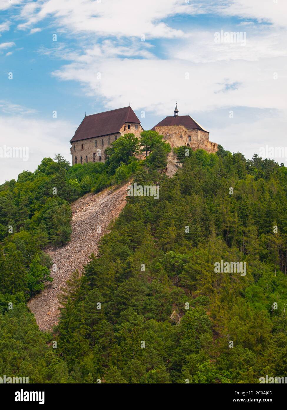 Old castle on top hill hi-res stock photography and images - Alamy