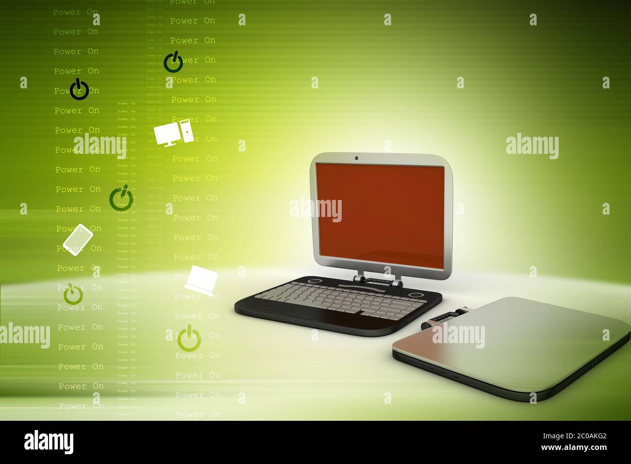 computer bag with laptop Stock Photo