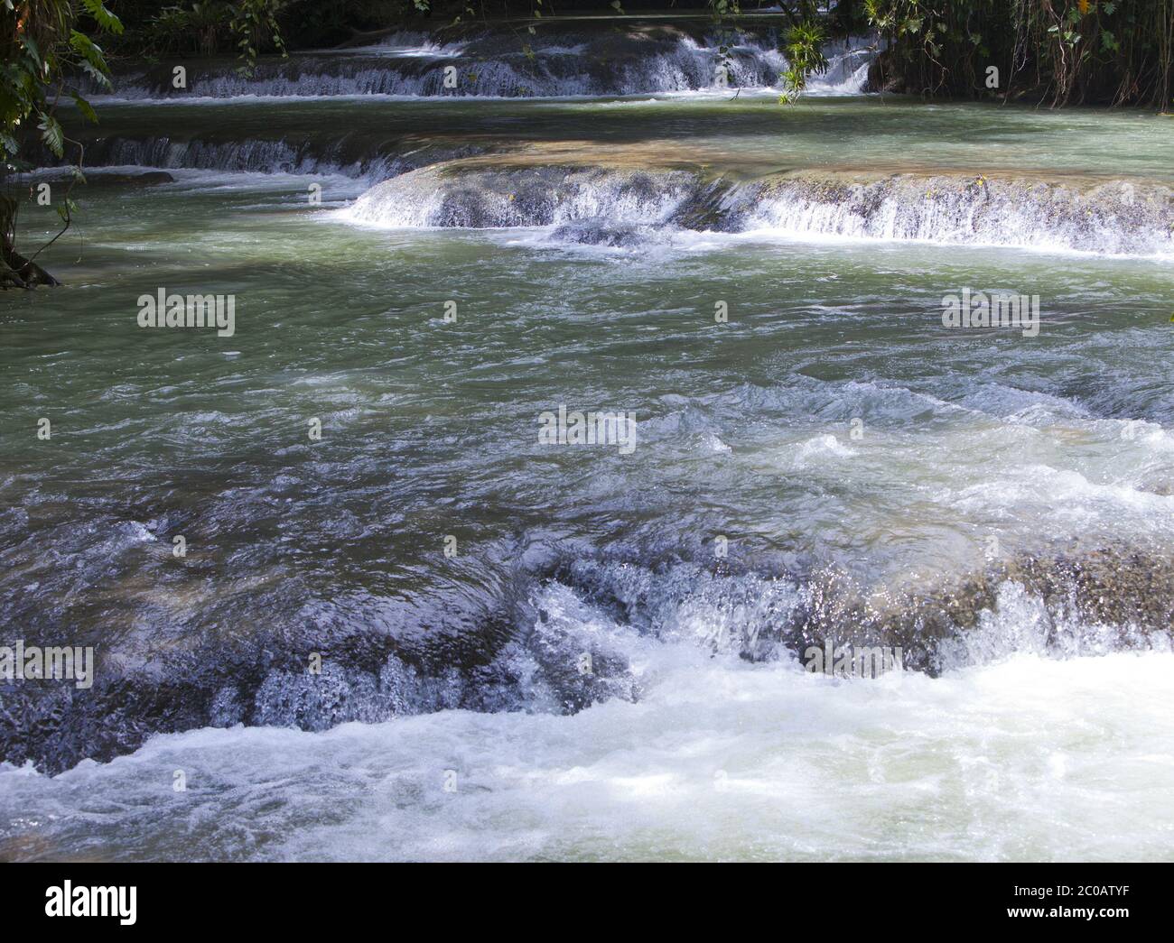 Jamaica. Dunn's River waterfalls Stock Photo