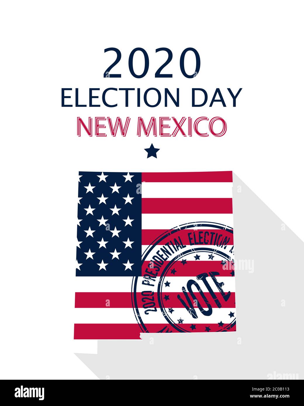 2020 United States of America Presidential Election New Mexico vector ...