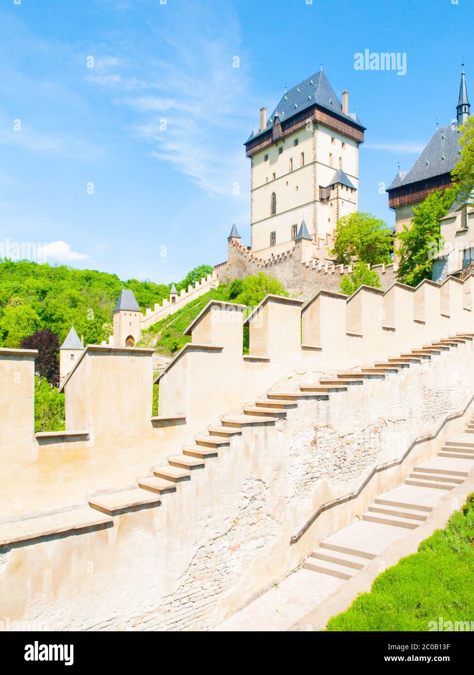 medieval-gothic-royal-castle-karlstejn-czech-reoublic-stock-photo-alamy