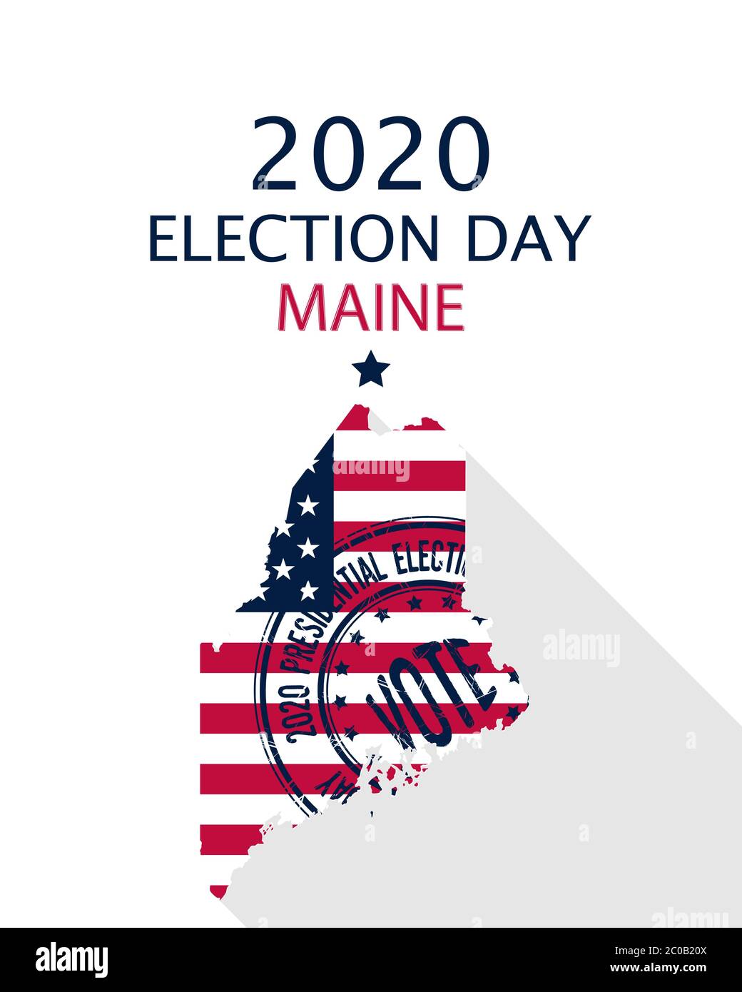 2020 United States of America Presidential Election Maine vector ...
