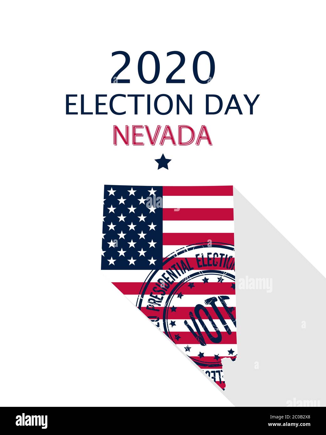2020 United States of America Presidential Election Nevada vector