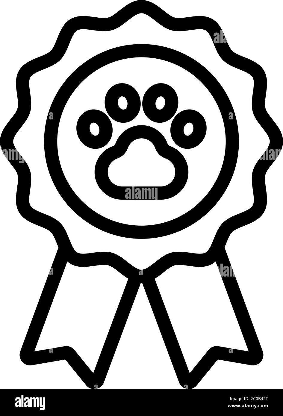 dog medal award icon vector outline illustration Stock Vector Image ...