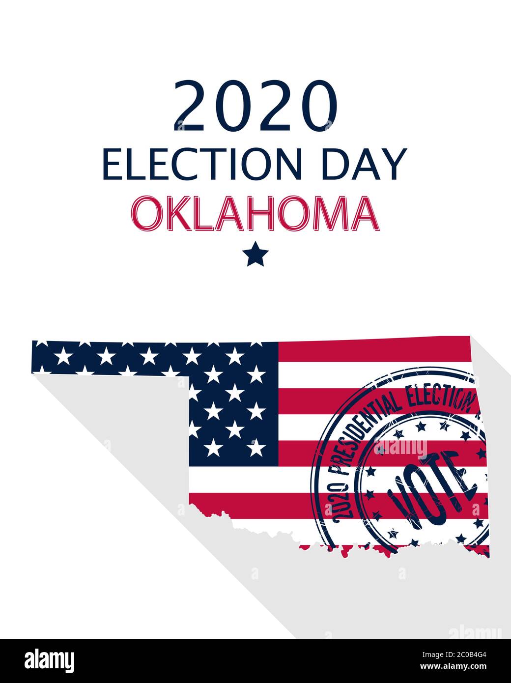 2020 United States of America Presidential Election Oklahoma vector
