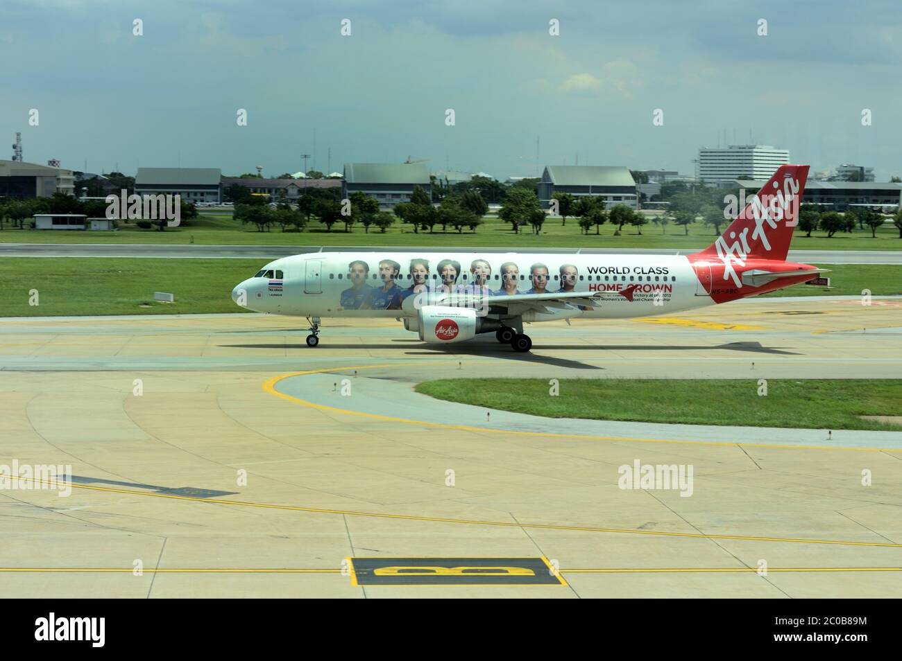 Aircraft on the Runway Stock Photo