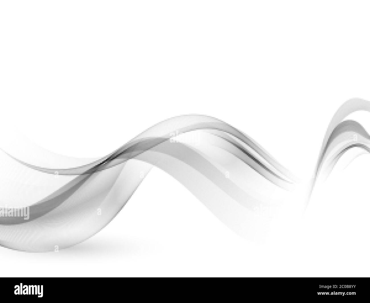 Abstract gray waving background Grey wave flow Stock Vector