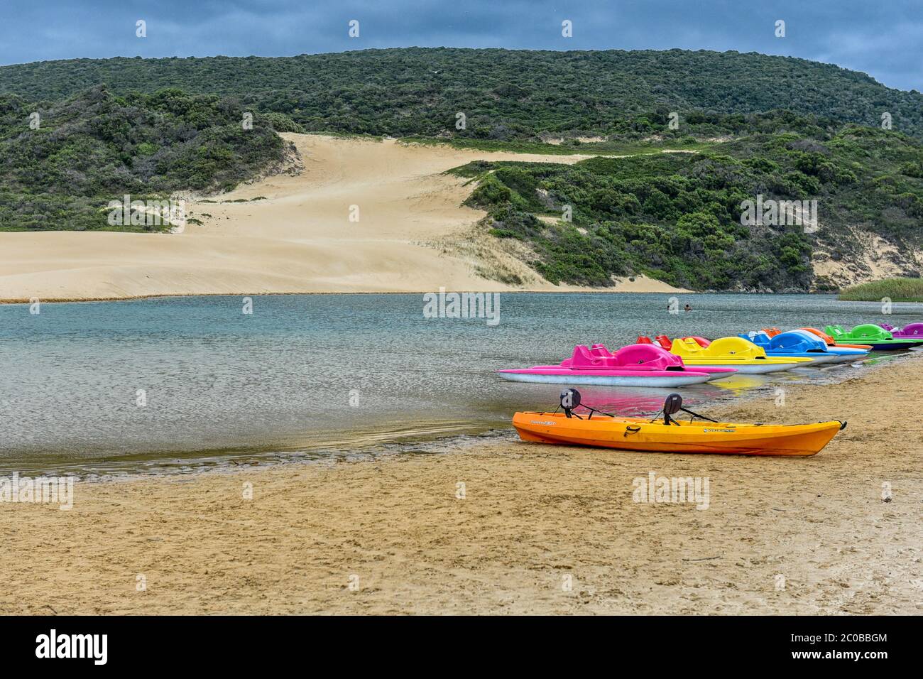 Van Stadens River Mouth is a popular attraction near Port Elizabeth, Eastern Cape, South Africa Stock Photo
