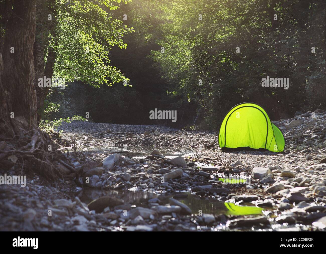 Tent river trail hi-res stock photography and images - Alamy