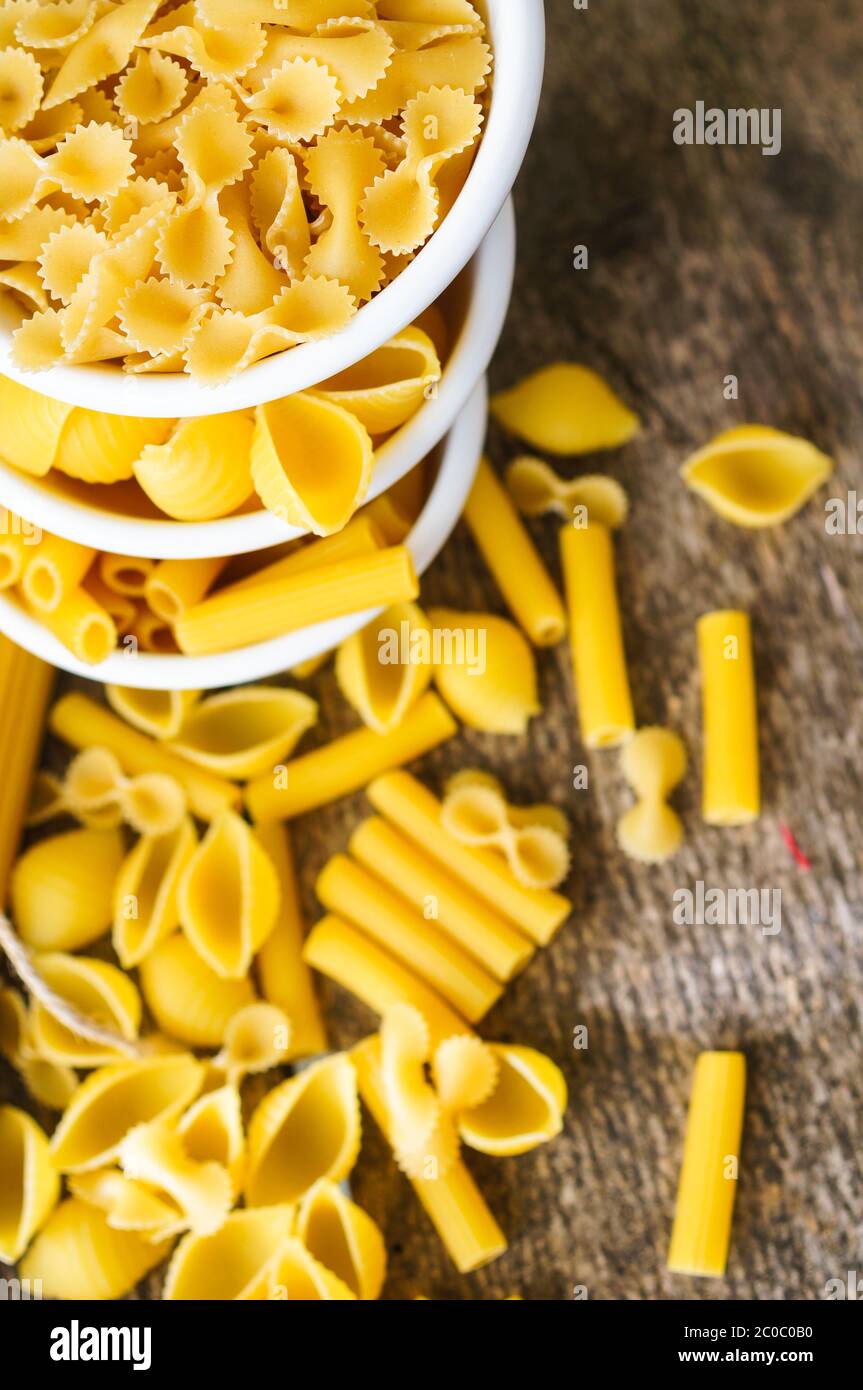 Different kinds pasta restaurant hi res stock photography and images