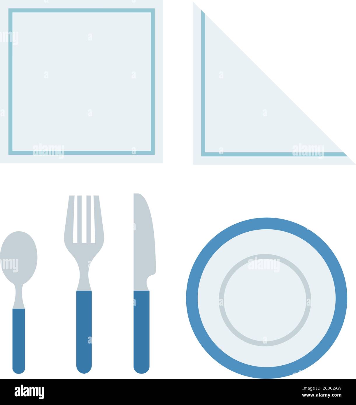 Cutlery for breakfast vector flat isolated Stock Vector
