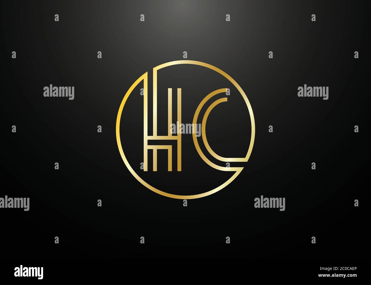 Initial Monogram Letter H C Logo Design Vector Template. HC Letter Logo ...