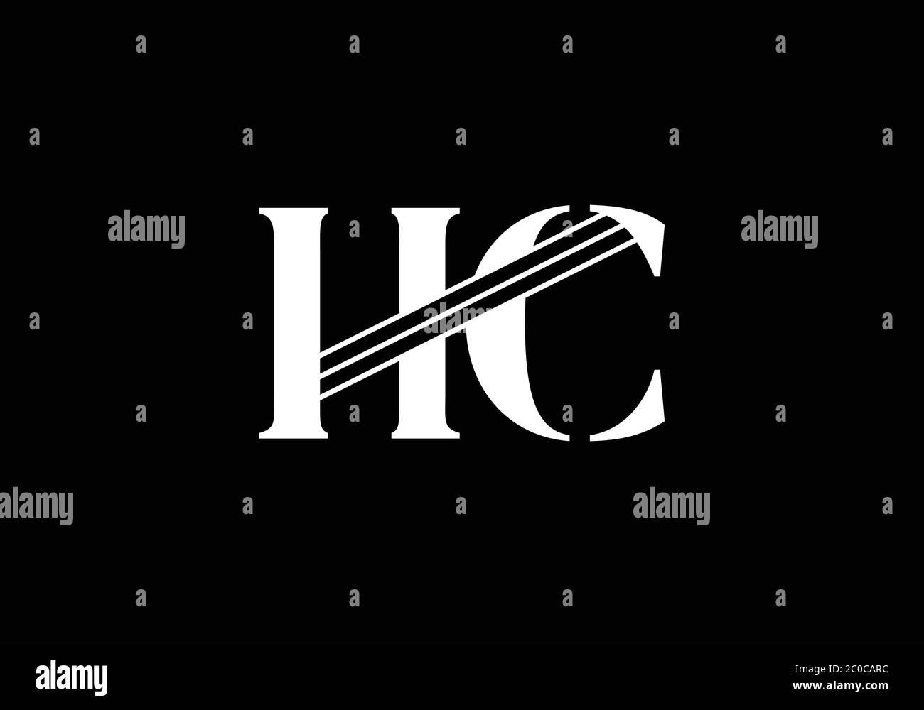 Initial Monogram Letter H C Logo Design Vector Template. HC Letter Logo ...