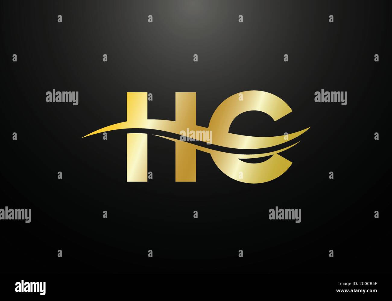 Initial Monogram Letter H C Logo Design Vector Template. HC Letter Logo ...