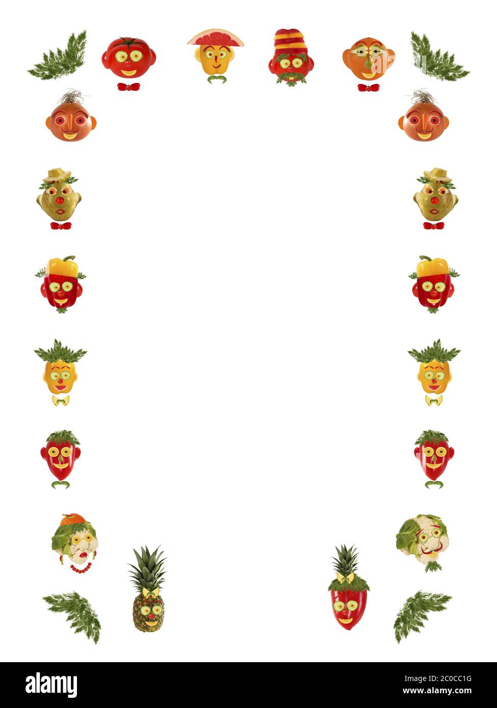 Fruits and vegetables frame Cut Out Stock Images \u0026 Pictures - Alamy, image size:975x1390