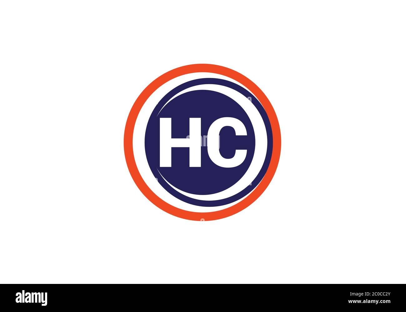 Initial Monogram Letter H C Logo Design Vector Template. HC Letter Logo ...