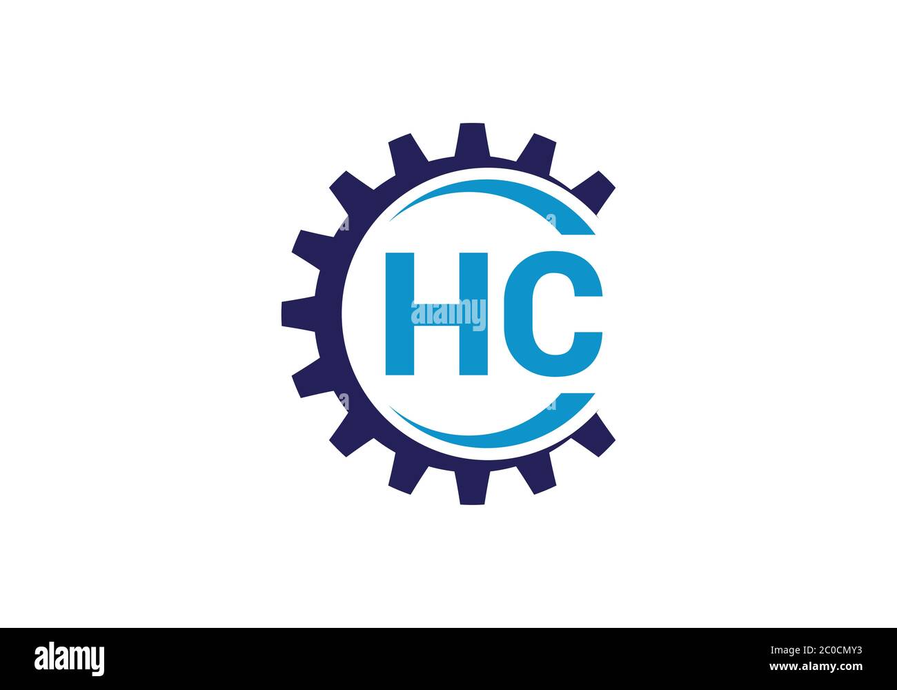 Initial Monogram Letter H C Logo Design Vector Template. HC Letter Logo ...